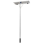 160 - 610 cm taksnösöjare av aluminium + TPE med hjul och utdragbart handtag snöskyffel silver