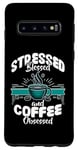 Coque pour Galaxy S10 Barista drôle stressé, béni et obsédé par le café
