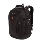 SWISSGEAR 5358 Ultimate Protection USB TSA Friendly ScanSmart Laptop Backpack and Cable Lock Bundle - Black/Red
