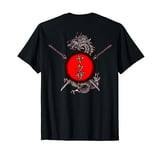 Yakuza Japanese Writing Sword Dragon (On Back) T-Shirt