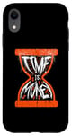 Coque pour iPhone XR Time Is Money Drip Dunk Motif Halloween Orange Noir