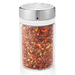 OXO Good Grips Saupoudreuse – Pot à épices en verre pour la cuisine - Distributeur à épices et sucre en verre et acier inoxydable - Transparent