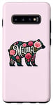 Coque pour Galaxy S10+ Ours maman, motif floral, mère ours