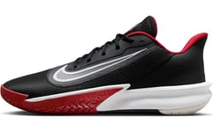 Nike Men's Precision VII Basketball Shoe, Black/White/University Red, 4 UK