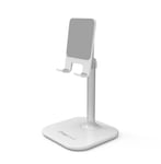 DigiPower Support de téléphone Portable réglable en Hauteur pour Tablette, Tablette et Smartphone pour modèles jusqu'à 25 cm de Diagonale Blanche
