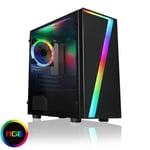 [CLEARANCE] CiT Seven Rainbow RGB LED Acrylic Window Micro ATX Midi Tower Gaming Case