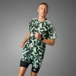 adidas Own the Run 3-Stripes Allover Print T-Shirt Men