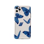 Clouds Iphone 11 Pro Case Silicone Cover for Iphone 11 Ultra-Slim Blue Butterfly Non-Slip Drop Protection Cover Case for Iphone 7/8/11,Iphone 11