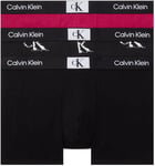 Calvin Klein Men's Boxer Short Trunks Stretch Cotton Pack of 3, Multicolor (Blk/Ck Distressed Print_Blk/Jewel), XL