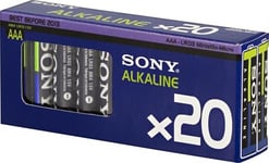 SONY Alkaline Ecopack, LR03 / AAA batterier, alkaliska, 1,5V, 20-pack