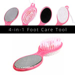 Pedicure Paddle Foot File Rasp Brush Pumice Stone Scrub Buff Remover 1 X 4in1 UK
