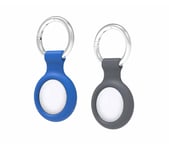 GOJI AirTag Ring Holder - Pack of 2, Blue,Silver/Grey