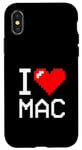 iPhone X/XS I Heart Mac, I Love Mac Custom Name Case