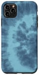 Coque pour iPhone 11 Pro Max Bleu Marine Spirale Tie-Dye Design Colorful Summer Vibes