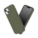 RhinoShield Coque Compatible avec [iPhone 13/14] | SolidSuit - Coque Fine avec Technologie d'absorption des Chocs et Finition Premium Matte - Vert algue