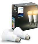 Philips Hue White Ambiance Smart Light Bulb 60W - 800 Lumen 2 Pack [E27 Edison 