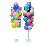 Megabilligt 2-pack Ballongställ Hållare För 19 Ballonger Fest Födelsedag Transparent