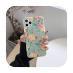 Surprise S Beautiful Vintage Flower Phone Case For Iphone 11Pro Max Xr Xs Max X 7 8 Plus 11Pro Soft Imd Colorful Flower Cover For Iphone 11-T1-For Iphone Xr