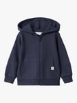 Mango Kids' Neptuno Zip Through Hoodie, Navy