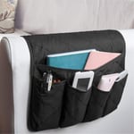 5 Fickor Förvaringspåsar Soffa Stol Fåtölj Caddy Multi fickor Organizer Hållare Påse Black