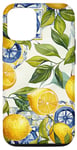 Coque pour iPhone 12/12 Pro Mosaïque d'été italienne Carrelage citron sicilien