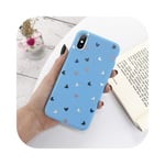 Silicone Love Heart Phone Case For iPhone 11 Pro X XR XS Max 7 8 6 6s Plus 5 5s SE 2020 Candy Shell Soft TPU Back Cover-Blue-For iPhone 11