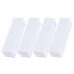 Perfekta Naglar: 4-Pack Block Nagelfilar för Form & Förlängning Vit