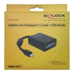 DeLock 65256 Adaptateur Mini-DisplayPort vers VGA 0,18 m Noir