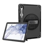 Armor-X ( RIN  Series) RainProof Military Grade Rugged Tablet Case With Hand Strap & Kick-Stand  for Samsung Galaxy Tab S9 FE  -  SM-X510 / X516