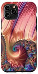 Coque pour iPhone 11 Pro Jaune doré, violet violet, bleu aqua et rose fractatif