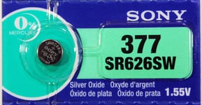 Sony Piles de Montre en oxyde d'argent - 1,55 V - 29 mAh 377 SR626SW - 5 Pièces