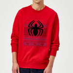 Marvel Avengers Spider-Man Logo Christmas Jumper - Red - L - Red