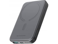 Joyroom Powerbank Jr-W020 Mini 5000Mah Usb-A Usb-C Induktiv 20W - Svart + Usb-C / Usb-C-Kabel