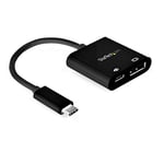 StarTech.com USB C to DisplayPort Adapter with Power Delivery - 8K 60Hz /4K 120Hz USB Type C to DP 1.4 Video Converter w/ 60W PD Pass-Through Charging - HBR3 - Thunderbolt 3 Compatible (CDP2DP14UCPB)