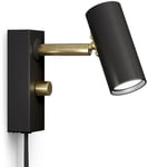 Cato Vägglampa LED GU4 Mattsvart/Mässing