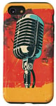 Coque pour iPhone SE (2020) / 7 / 8 Microphone vintage musique rétro chanteur audio