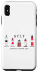 Coque pour iPhone XS Max Phares Île de Sylt, mer du Nord allemande, dessin à la main