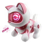 Teksta Newborn BANDAI Animal robotique interactif Chat : Saute, Marche et Commande - 95838 Multicolore - Jouet électronique Chaton (Rose) Sauteur Nouveau-né.