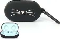 Le manchon de protection en caoutchouc est compatible avec les écouteurs Samsung Galaxy Buds Plus 2020 / Galaxy Buds 2019 ? Cute Cartoon Cat-Black