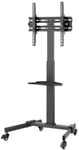 av:link Compact Height Adjustable TV Trolley with Shelf