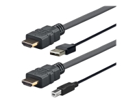 VivoLink Pro - Kabel för video / ljud - USB, HDMI hane till USB typ B, HDMI hane - 4 m - svart - 4K60 Hz (4096 x 2160) stöd