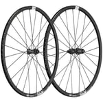 DT Swiss P 1800 Spline 23 Disc Road Wheelset - 700c Black / SRAM Shimano 12mm Front 142x12mm Rear Centerlock Pair 10-11 Speed