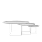 B&B Italia - Fat-Fat Tables, Ø 62 x H 32 cm, Tray Black, Frame Chromed - Brickbord