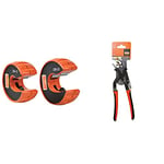 Bahco BAH306PACK Pipe Cutters, Orange, 15mm & 22mm & 8224 Slip Joint Plier 250MM