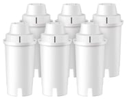 6x Water Filter Cartridge Compatible with Brita CLASSIC Jug Limescale Refill