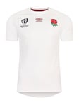 Umbro Junior England WC Home Replica Short Sleeved Jersey - White, White, Size S