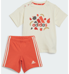 Adidas Adidas Essentials Allover Print T-shirt Set Barn Urheilu IVORY / BRIGHT RED