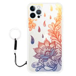 Flower Patterned Phone Case Designed For Girls, Suitable For Iphone12 Series Phones, Strong Hard PC Back, Surrounded By Soft TPU Material (White, iPhone 12 Pro max)