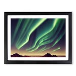 Expressive Aurora Borealis H1022 Framed Print for Living Room Bedroom Home Office Décor, Wall Art Picture Ready to Hang, Black A2 Frame (64 x 46 cm)