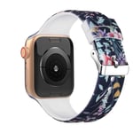 Floral Bands Compatible with Apple Watch Straps 38mm 42mm 40mm 44mm Soft Silicone Pattern Printed Replacement Straps Wristband Bracelet for Iwatch 5/4/3/2/1 UK81026 (38mm/40mm,#7)